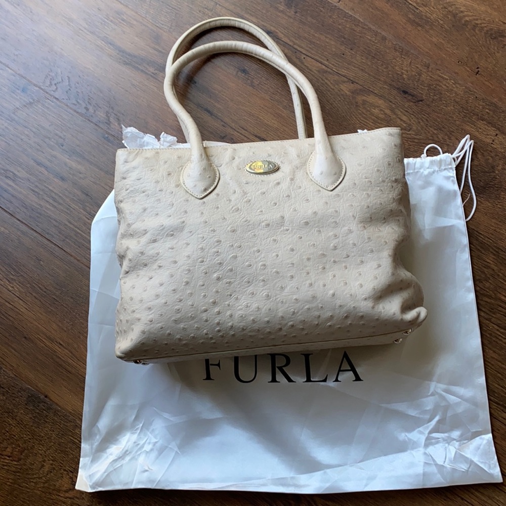 Small Tote Bag Ostrich leather tote bag